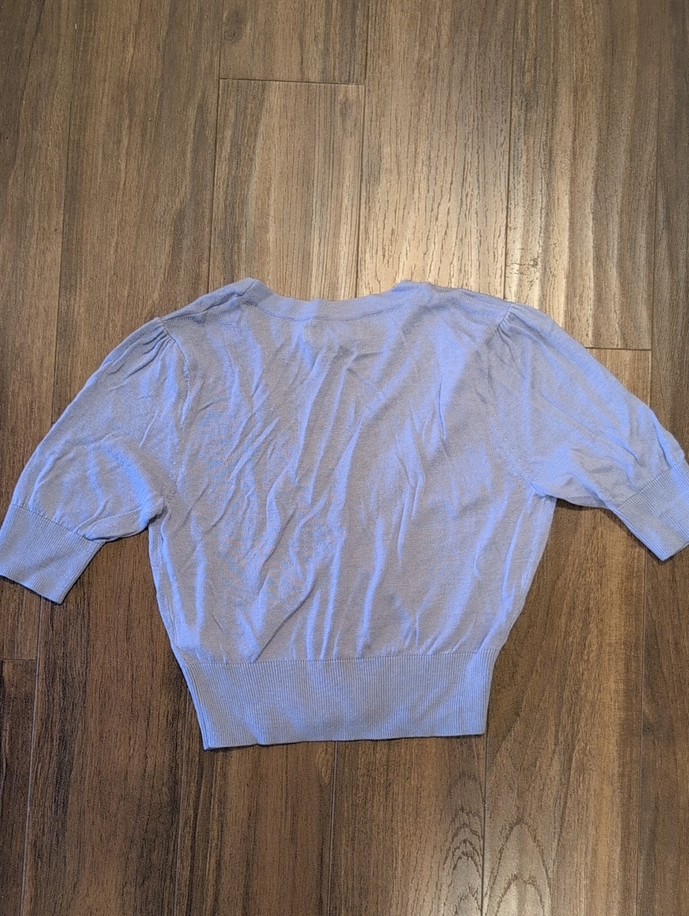 Old Navy Lavendar Purple V-Neck Buttoned Short-Sleeve Cropped Cardigan Y2K - Picture 8 of 9